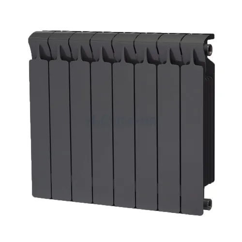 Радиатор биметаллический RIFAR MONOLIT 500 х 8 секций АНТРАЦИТ боковое подключение, R-MN-500-08-AN