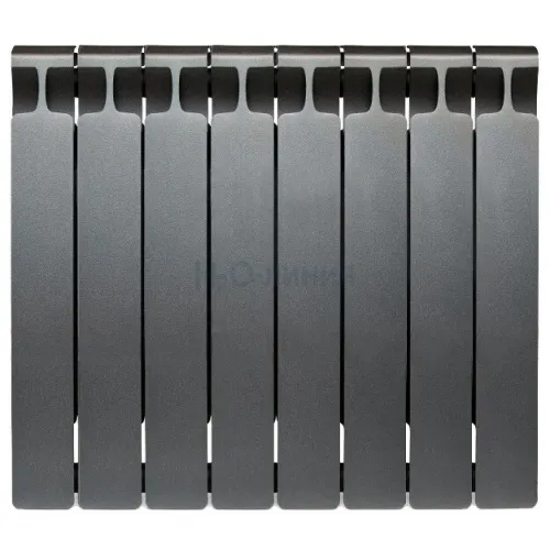 Радиатор биметаллический RIFAR MONOLIT 500 х 8 секций ТИТАН боковое подключение, R-MN-500-08-TI