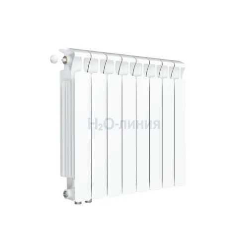 Радиатор биметаллический RIFAR MONOLIT VENTIL 500 х 8 секций нижнее левое подключение, R-MN-500-08-VL