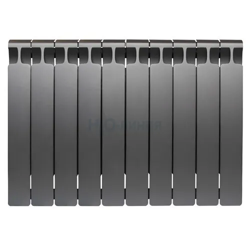 Радиатор биметаллический RIFAR MONOLIT 500 х 10 секций ТИТАН боковое подключение, R-MN-500-10-TI