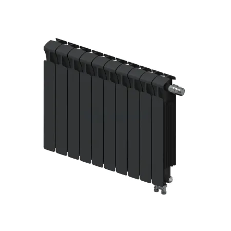 Радиатор биметаллический RIFAR MONOLIT VENTIL 500 х 10 секций АНТРАЦИТ нижнее правое подключение, R-MN-500-10-VR-AN