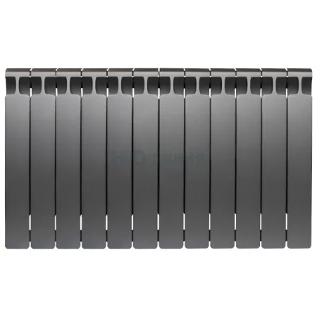 Радиатор биметаллический RIFAR MONOLIT 500 х 12 секций ТИТАН боковое подключение, R-MN-500-12-TI