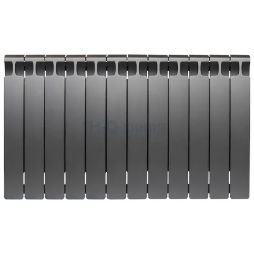 Радиатор биметаллический RIFAR MONOLIT 500 х 12 секций ТИТАН боковое подключение, R-MN-500-12-TI