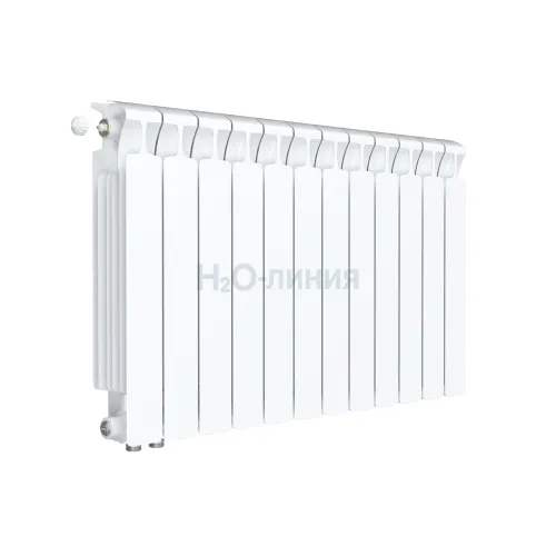 Радиатор биметаллический RIFAR MONOLIT VENTIL 500 х 12 секций нижнее левое подключение, R-MN-500-12-VL