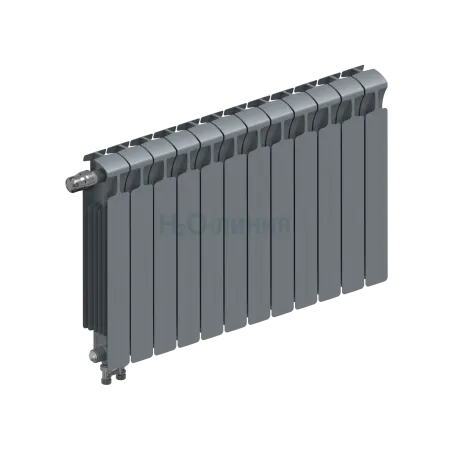 Радиатор биметаллический RIFAR MONOLIT VENTIL 500 х 12 секций ТИТАН нижнее левое подключение, R-MN-500-12-VL-TI