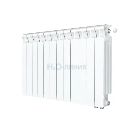 Радиатор биметаллический RIFAR MONOLIT VENTIL 500 х 12 секций нижнее правое подключение, R-MN-500-12-VR