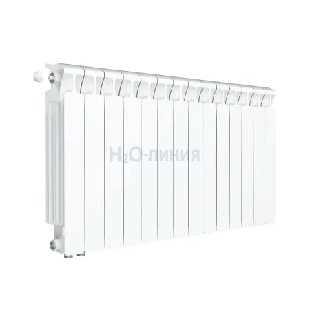 Радиатор биметаллический RIFAR MONOLIT VENTIL 500 х 14 секции нижнее левое подключение, R-MN-500-14-VL