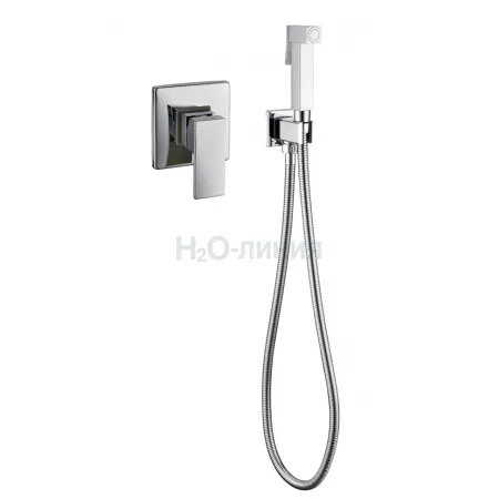 Смеситель встраиваемый с гигиеническим душем Grocenberg GB1001 Хром