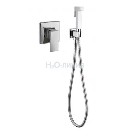 Смеситель встраиваемый с гигиеническим душем Grocenberg GB1001 Хром