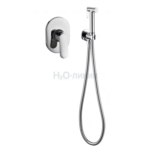 Смеситель встраиваемый с гигиеническим душем Grocenberg GB1002 Хром