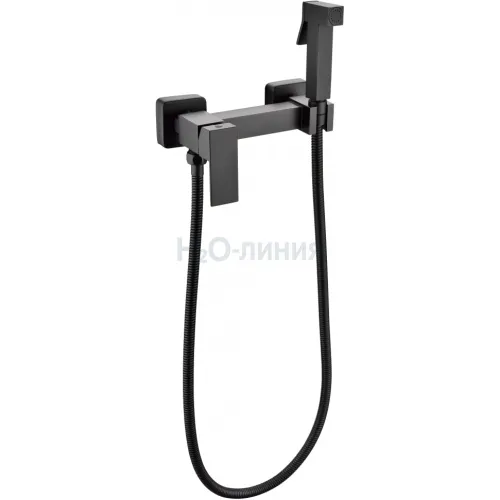 Смеситель с гигиеническим душем Grocenberg GB101N Черный матовый
