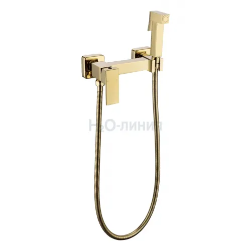 Смеситель с гигиеническим душем Grocenberg GB101N Золото
