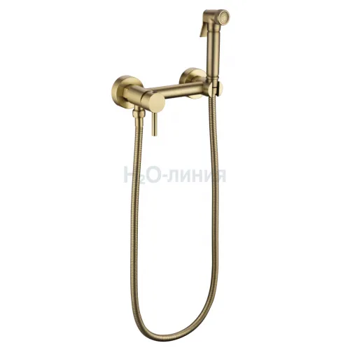 Смеситель с гигиеническим душем  Grocenberg GB103N-MG Матовое золото