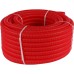 Труба гофрированная STOUT ПНД, цвет красный, наружным диаметром 28 мм для труб диаметром 20 мм