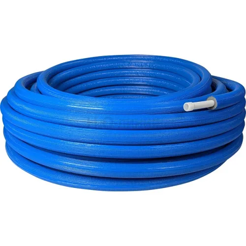 Труба металлопластиковая STOUT в теплоизоляции 20х2,0 (бухта 100 м) (синяя)