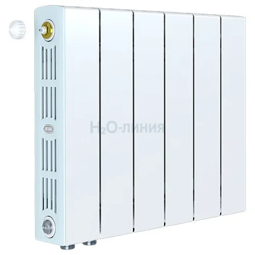 Радиатор биметаллический RIFAR SUPReMO VENTIL 350 х 6 секций нижнее левое подключение, R-SU-350-06-VL