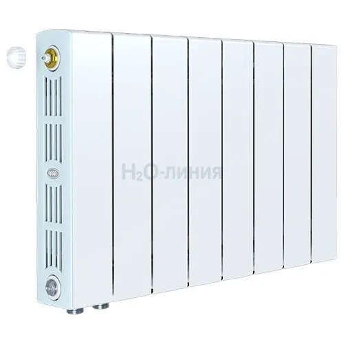 Радиатор биметаллический RIFAR SUPReMO VENTIL 350 х 8 секций нижнее левое подключение, R-SU-350-08-VL