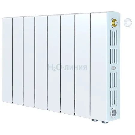 Радиатор биметаллический RIFAR SUPReMO VENTIL 350 х 8 секций нижнее правое подключение, R-SU-350-08-VR