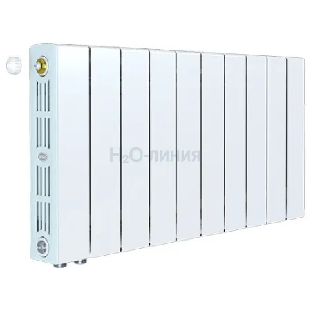 Радиатор биметаллический RIFAR SUPReMO VENTIL 350 х 10 секций нижнее левое подключение, R-SU-350-10-VL