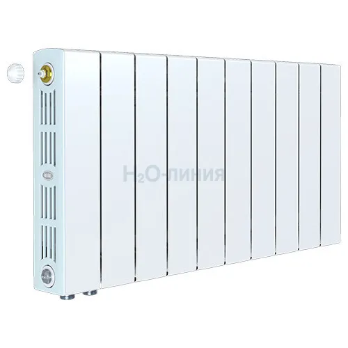 Радиатор биметаллический RIFAR SUPReMO VENTIL 350 х 10 секций нижнее левое подключение, R-SU-350-10-VL