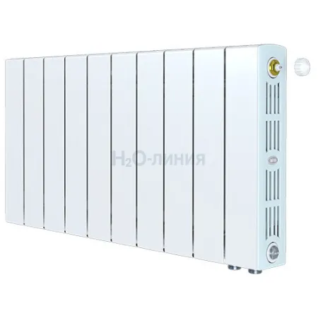 Радиатор биметаллический RIFAR SUPReMO VENTIL 350 х 10 секций нижнее правое подключение, R-SU-350-10-VR