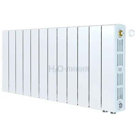 Радиатор биметаллический RIFAR SUPReMO VENTIL 350 х 12 секций нижнее правое подключение, R-SU-350-12-VR