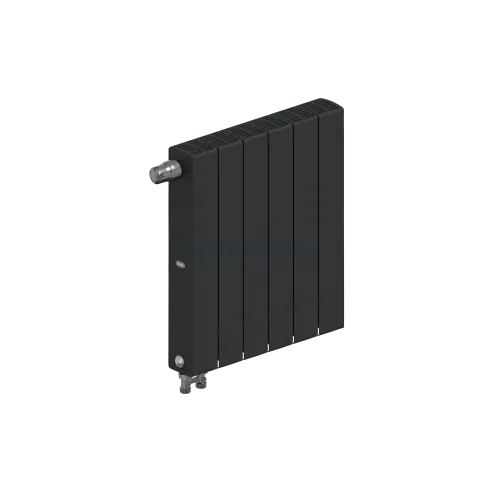 Радиатор биметаллический RIFAR SUPReMO VENTIL 500 х 6 секций АНТРАЦИТ нижнее левое подключение, R-SU-500-06-VL-AN