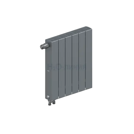 Радиатор биметаллический RIFAR SUPReMO VENTIL 500 х 6 секций ТИТАН нижнее левое подключение, R-SU-500-06-VL-TI