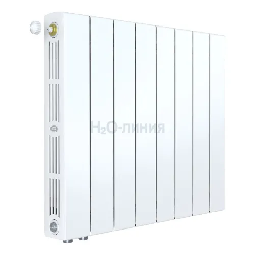 Радиатор биметаллический RIFAR SUPReMO VENTIL 500 х 8 секций нижнее левое подключение, R-SU-500-08-VL