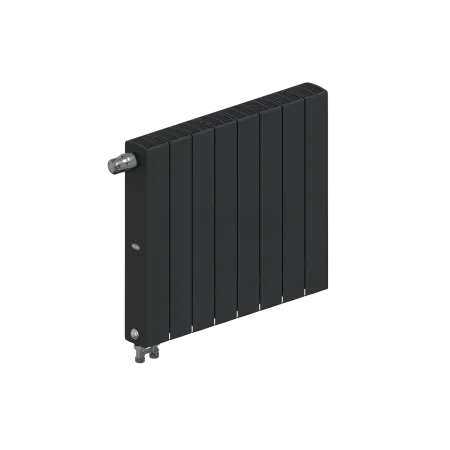 Радиатор биметаллический RIFAR SUPReMO VENTIL 500 х 8 секций АНТРАЦИТ нижнее левое подключение, R-SU-500-08-VL-AN