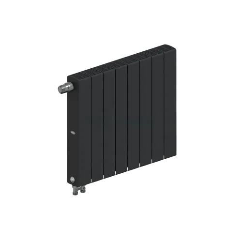 Радиатор биметаллический RIFAR SUPReMO VENTIL 500 х 8 секций АНТРАЦИТ нижнее левое подключение, R-SU-500-08-VL-AN