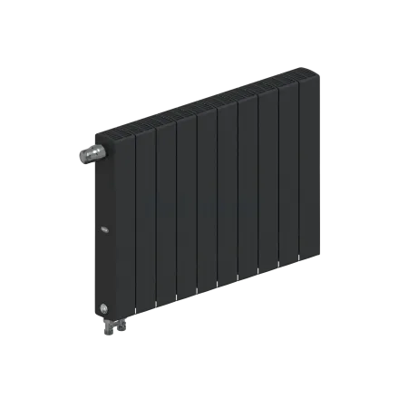 Радиатор биметаллический RIFAR SUPReMO VENTIL 500 х 10 секций АНТРАЦИТ нижнее левое подключение, R-SU-500-10-VL-AN