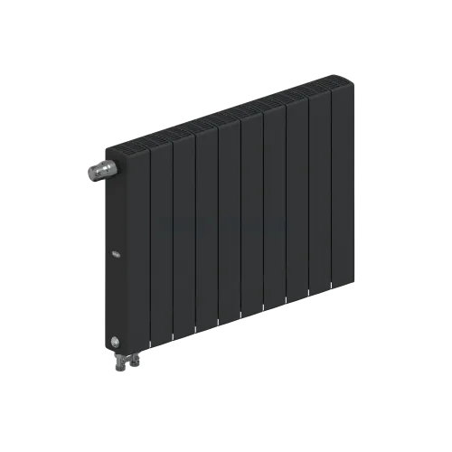 Радиатор биметаллический RIFAR SUPReMO VENTIL 500 х 10 секций АНТРАЦИТ нижнее левое подключение, R-SU-500-10-VL-AN