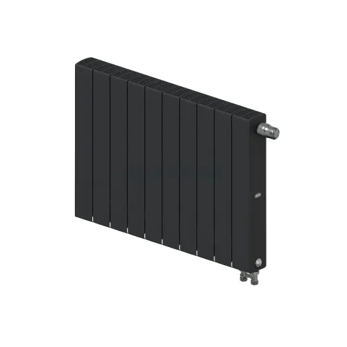 Радиатор биметаллический RIFAR SUPReMO VENTIL 500 х 10 секций АНТРАЦИТ нижнее правое подключение, R-SU-500-10-VR-AN