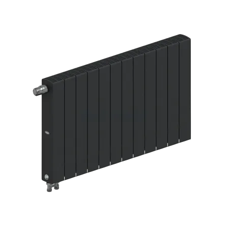 Радиатор биметаллический RIFAR SUPReMO VENTIL 500 х 12 секций АНТРАЦИТ нижнее левое подключение, R-SU-500-12-VL-AN