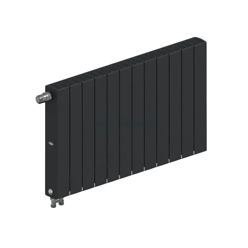 Радиатор биметаллический RIFAR SUPReMO VENTIL 500 х 12 секций АНТРАЦИТ нижнее левое подключение, R-SU-500-12-VL-AN