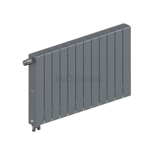 Радиатор биметаллический RIFAR SUPReMO VENTIL 500 х 12 секций ТИТАН нижнее левое подключение, R-SU-500-12-VL-TI