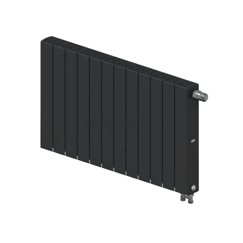 Радиатор биметаллический RIFAR SUPReMO VENTIL 500 х 12 секций АНТРАЦИТ нижнее правое подключение, R-SU-500-12-VR-AN