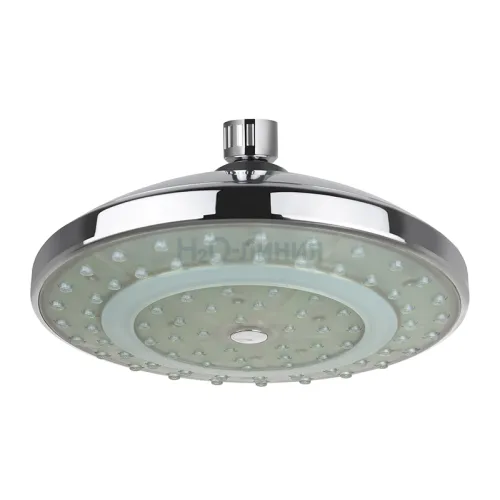 L-012 LED Душевая лейка KAISER стационарная с LED-подстветкой, Ø200 мм