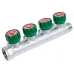 Коллектор FAR FK 3824 3412 регулирующий проходной ВР-НР 3/4"х1/2" с 4 отводами