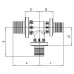 Тройник REHAU с уменьшенным боковым и торцевым проходами 40-32-32 PX