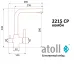 Кран комбинированный (хол/гор + питьевая) atoll 2215-CP (хром) Кран комбинированный (хол/гор + питьевая) atoll 2215-CP (хром)