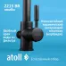 Кран комбинированный (хол/гор + питьевая) atoll 2215-BB (черный)