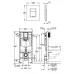 Инсталляции для унитаза Grohe Rapid SL 38732AOO с прямоугольной кнопкой матовый графит