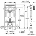 Инсталляция для унитаза GROHE Rapid SL 38775001, 4 в 1 с кнопкой смыв