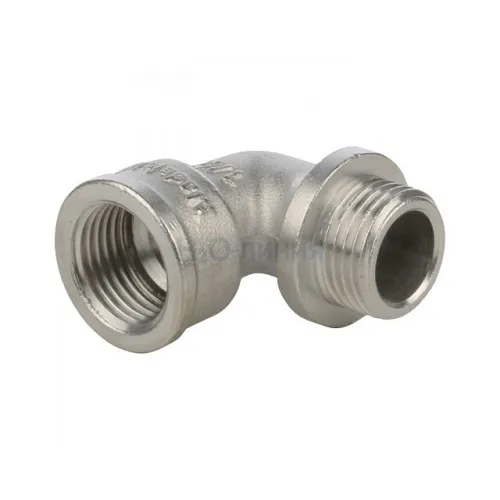 Угольник STOUT с упором НВ никелированный 1/4