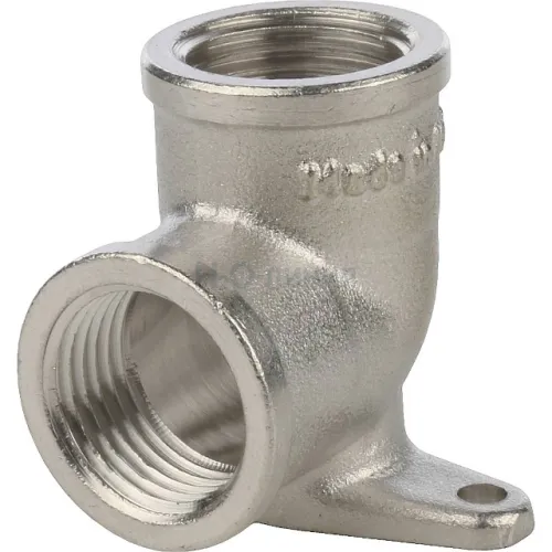 Угольник STOUT с креплением ВР никелированный 1/2