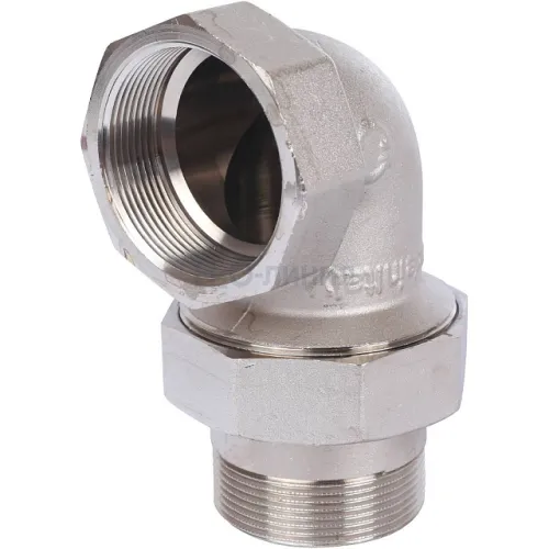 Разъемное угловое соединение STOUT американка ВН 2 уплотнение под гайкой o-ring кольцо, никелированное