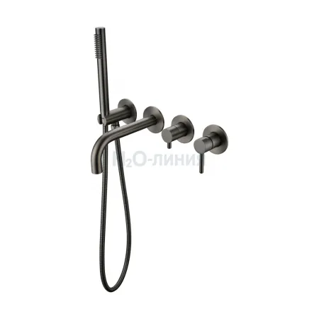 Смеситель для ванны с ручным душем Grocenberg GB5070BG Графит Смеситель для ванны с ручным душем Grocenberg GB5070BG Графит