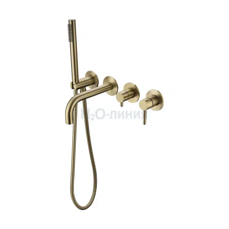 Смеситель для ванны с ручным душем Grocenberg GB5070MG Матовое золото